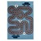 Homeroots 4 x 6 ft. Blue Imaginative Racetrack Area Rug 396314 - alternate 1